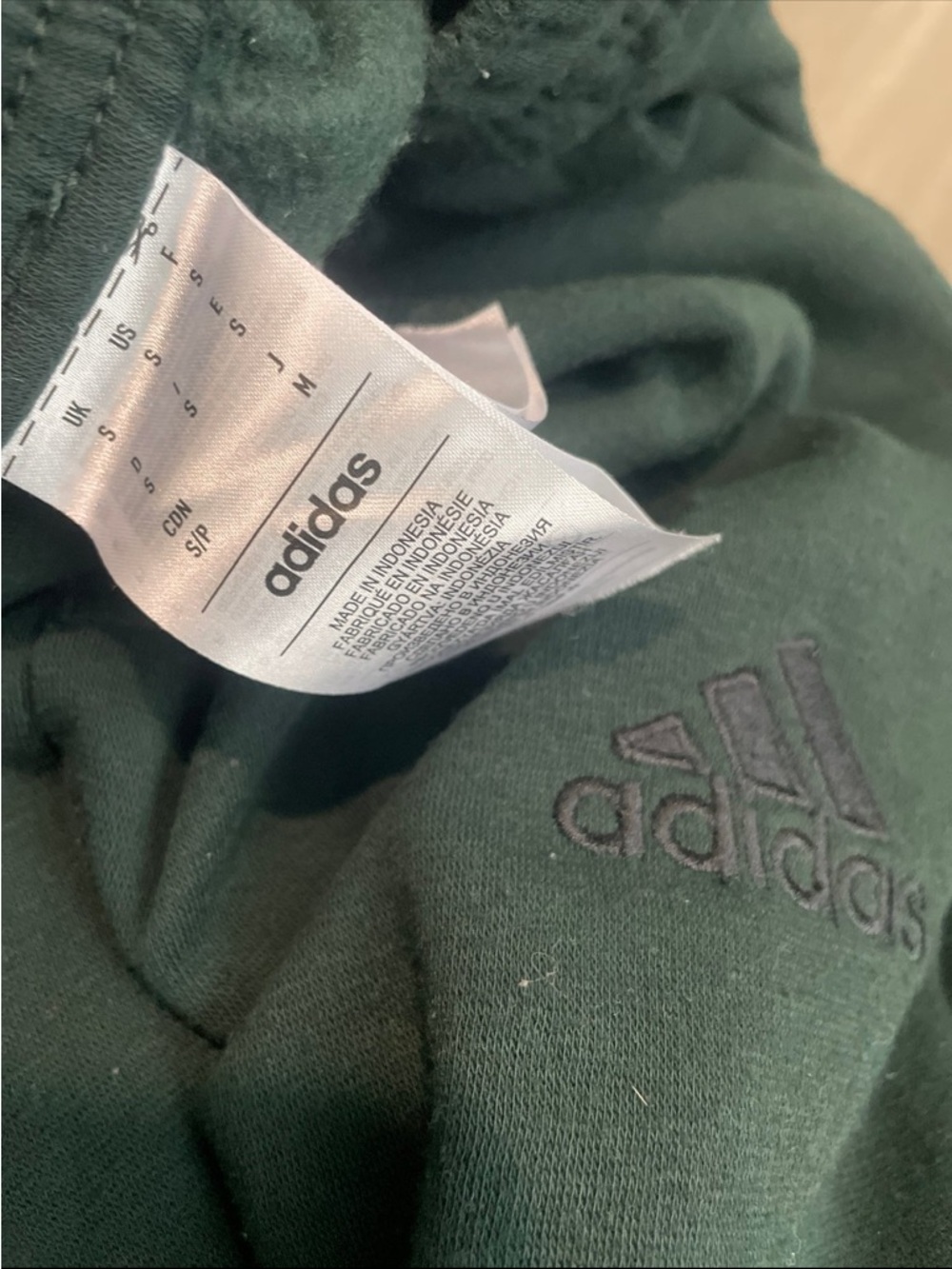 adidas Dark Green Track Pants with Zipper Ankles - Picture 3 of 3